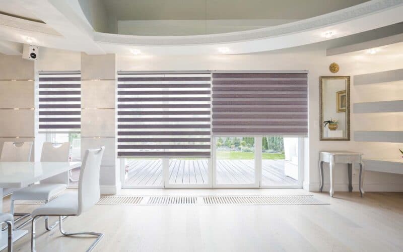 Close-up of premium combi blinds texture